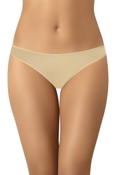 Трусы женские стринги из эластичного трикотажа Teyli 109 бежевый - фото 1