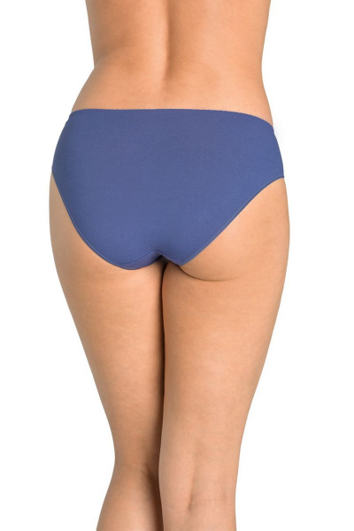 Трусы с средней линией талии из хлопка и кружева Teyli 122 джинс - фото 2