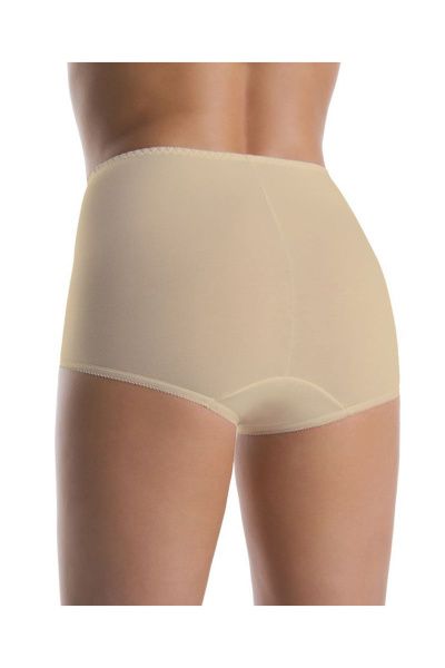 Трусы хипстеры с высокой линией из эластичного хлопка Teyli 135 бежевый - фото 2