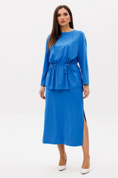 Трикотажный костюм с юбкой в стиле кежуал Fantazia Mod 4716 - фото 6