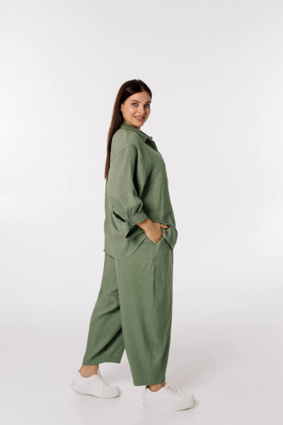 Рубашка SHLOMO 1-6-2094 хаки - фото 9