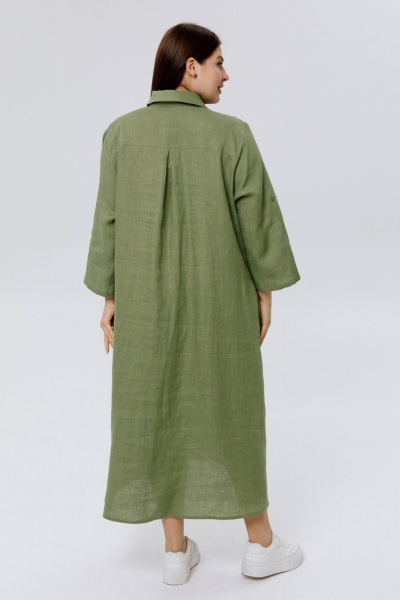 Платье SHLOMO 4-1-2094 хаки - фото 6