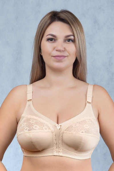 Бюстгальтер базовый из комфортного трикотажа Verally 213-5 бежевый - фото 3