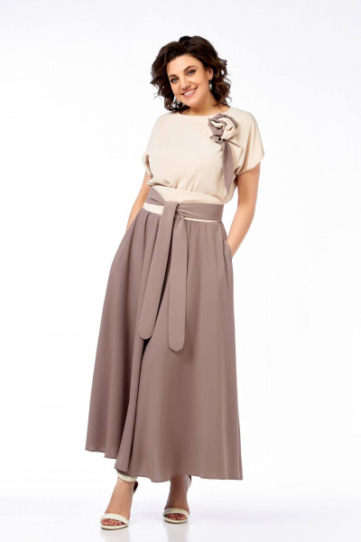 Платье Ольга Стиль С-912 беж-пудра - фото 1