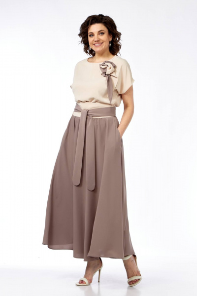 Платье Ольга Стиль С-912 беж-пудра - фото 3