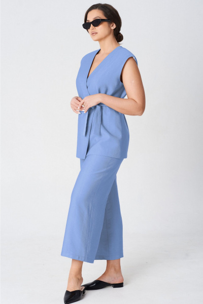 Брюки, жилет LeNata 20488 голубой - фото 8