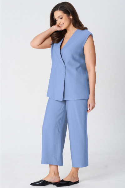 Брюки, жилет LeNata 20488 голубой - фото 5