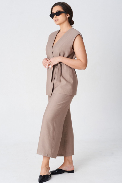 Брюки, жилет LeNata 20488 какао - фото 12