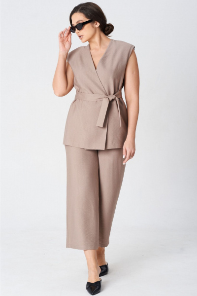 Брюки, жилет LeNata 20488 какао - фото 8