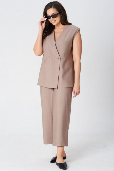 Брюки, жилет LeNata 20488 какао - фото 6