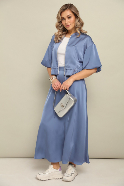 Бомбер, юбка LM К1140134 аквамарин - фото 2