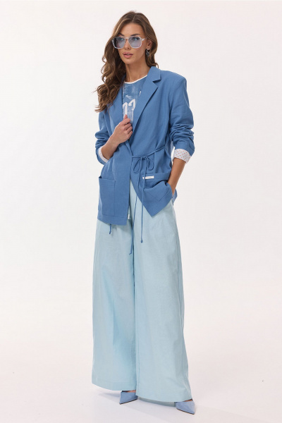 Брюки Butеr 3053 голубой - фото 7