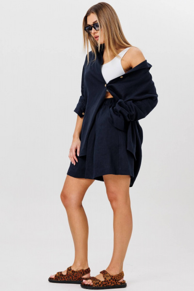 Рубашка, шорты Ma Сherie 3152 темно-синий - фото 7