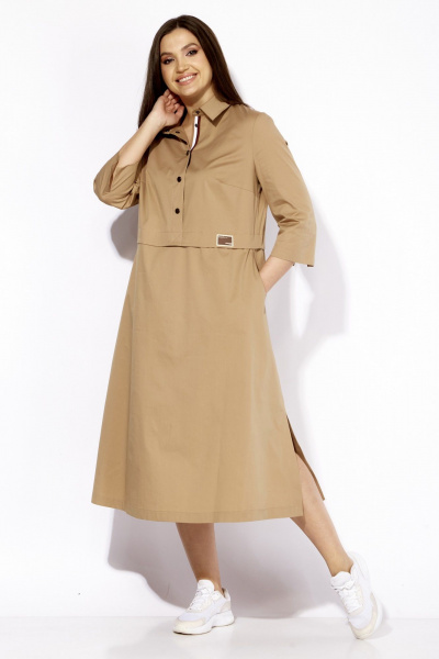 Платье TAiER 1270 песочный - фото 2