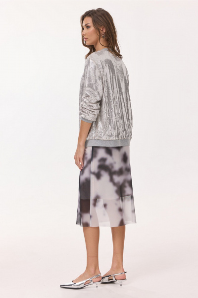 Жакет Butеr 2944 серебряно-пудровый - фото 6