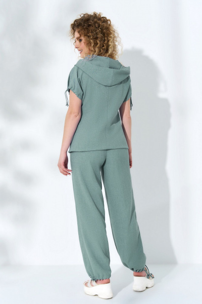 Блуза, брюки Euromoda 099/1 бирюза - фото 4