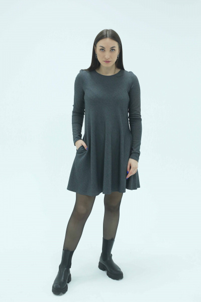 Платье Панда 183580w серый - фото 1