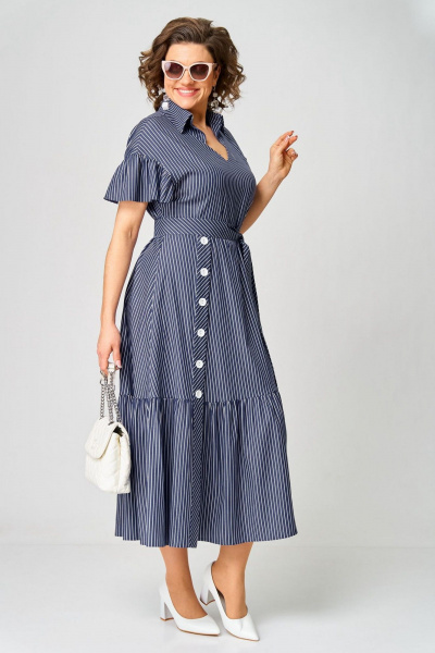 Платье EVA GRANT 7325М синий_в_полоску - фото 3