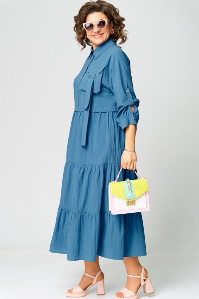Платье EVA GRANT 7176М бирюзовый - фото 4