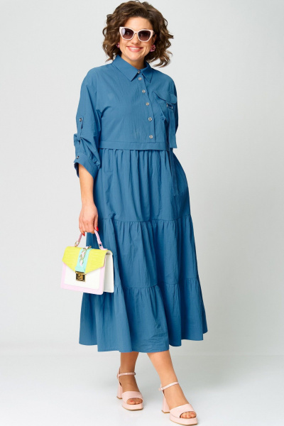 Платье EVA GRANT 7176М бирюзовый - фото 3