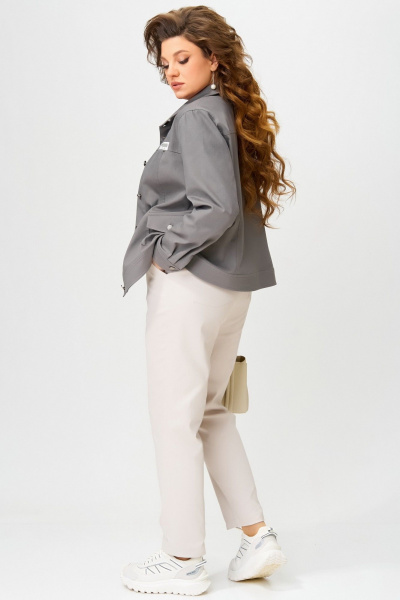 Брюки, джемпер, бомбер Fita 4012 бежево-серый - фото 9