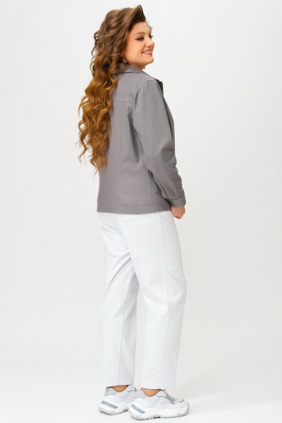 Брюки, джемпер, бомбер Fita 4013 серо-белый - фото 8