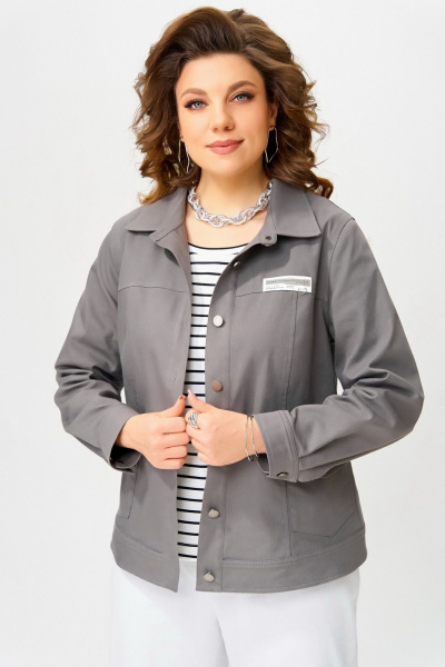 Брюки, джемпер, бомбер Fita 4013 серо-белый - фото 5