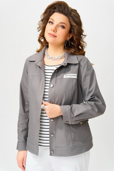 Брюки, джемпер, бомбер Fita 4013 серо-белый - фото 4