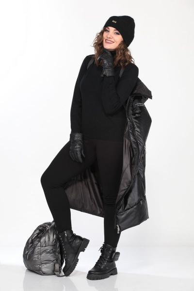 Пальто Lady Secret 8283 черный - фото 6