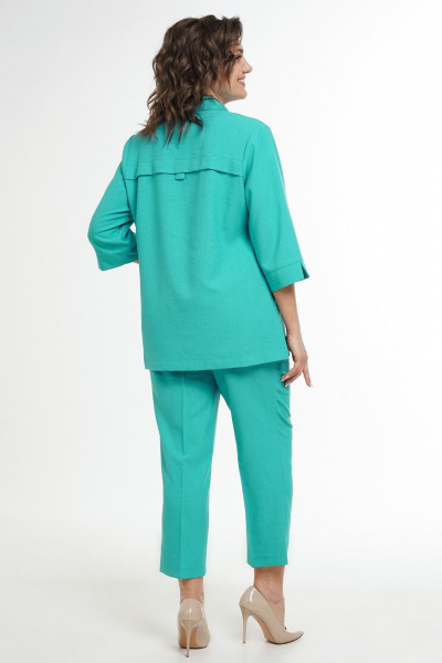 Брюки, жакет Пинск-Стиль 221 бирюзовый - фото 10