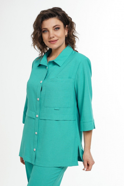 Брюки, жакет Пинск-Стиль 221 бирюзовый - фото 8