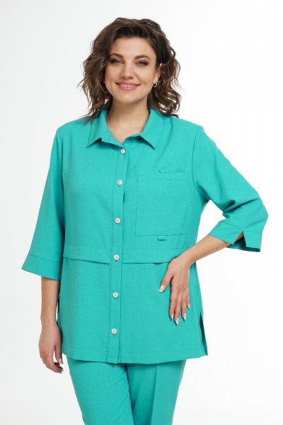 Брюки, жакет Пинск-Стиль 221 бирюзовый - фото 7