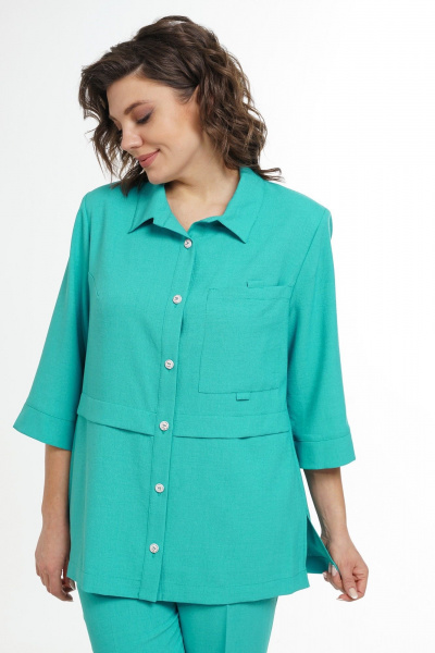 Брюки, жакет Пинск-Стиль 221 бирюзовый - фото 6