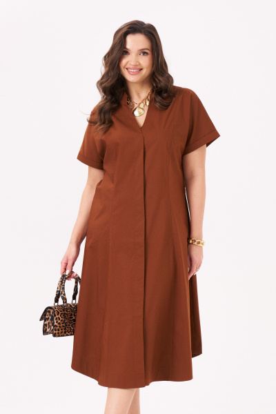 Платье Панда 172680w коричневый - фото 2