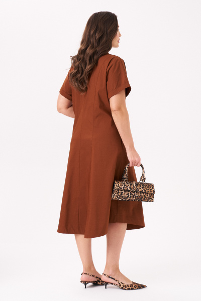 Платье Панда 172680w коричневый - фото 5