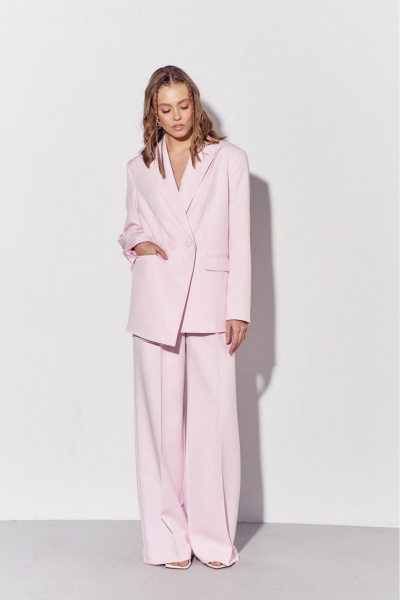 Брюки, жакет COCKTAIL 1050 пудра - фото 12