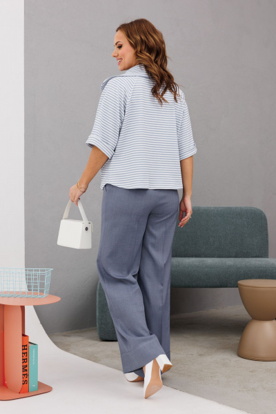 Брюки, жакет Mubliz 230 голубой - фото 2