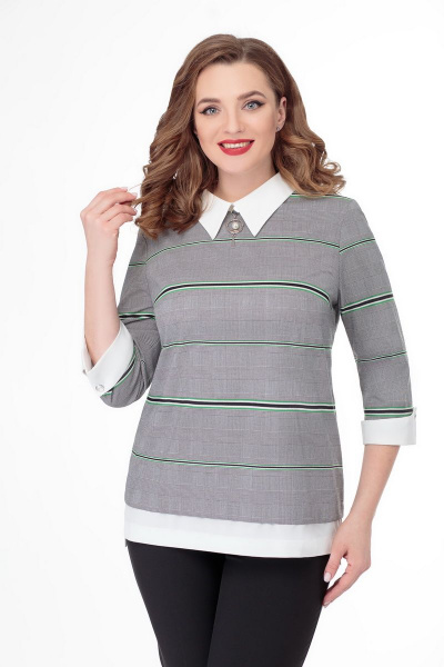 Блуза БелЭкспози 1262 серый - фото 2