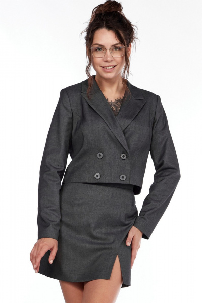 Жакет LadyThreeStars 2432 серый - фото 8