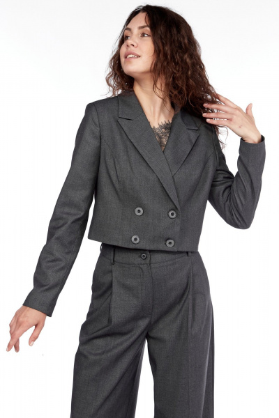 Брюки, жакет LadyThreeStars 2443 серый - фото 14