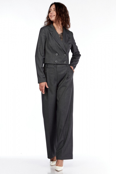 Брюки, жакет LadyThreeStars 2443 серый - фото 11