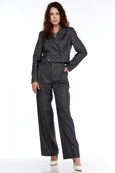 Брюки, жакет LadyThreeStars 2443 серый - фото 6