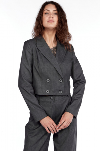 Брюки, жакет LadyThreeStars 2443 серый - фото 3