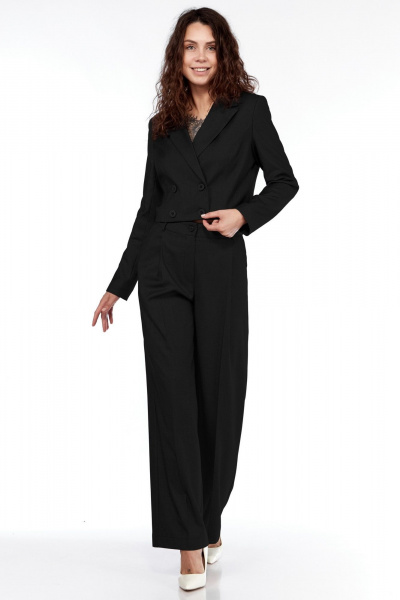 Брюки, жакет LadyThreeStars 2443 черный - фото 1