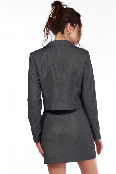 Жакет, юбка LadyThreeStars 2444 серый - фото 3