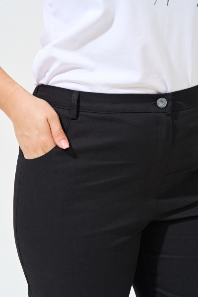 Джинсовый костюм из брюк и рубашки, повседневный стиль IVA 1475 черный - фото 9