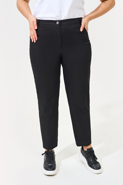 Джинсовый костюм из брюк и рубашки, повседневный стиль IVA 1475 черный - фото 7