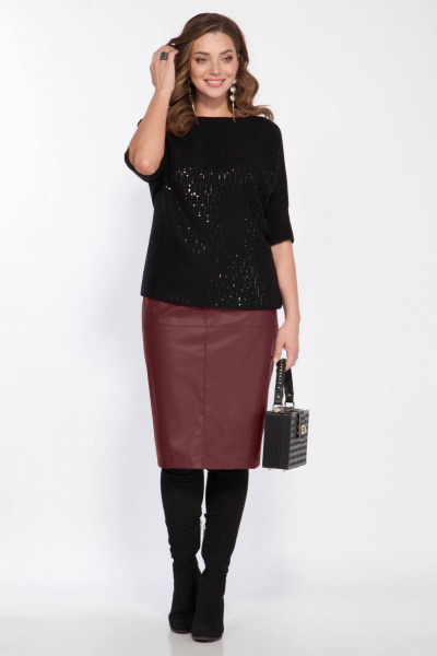 Юбка Matini 5.1547 бордо - фото 4