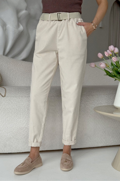 Брюки PRATA wear S029 молочный - фото 6