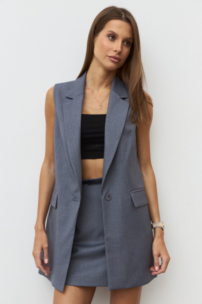 Жилет Luitui R3016 серый - фото 3